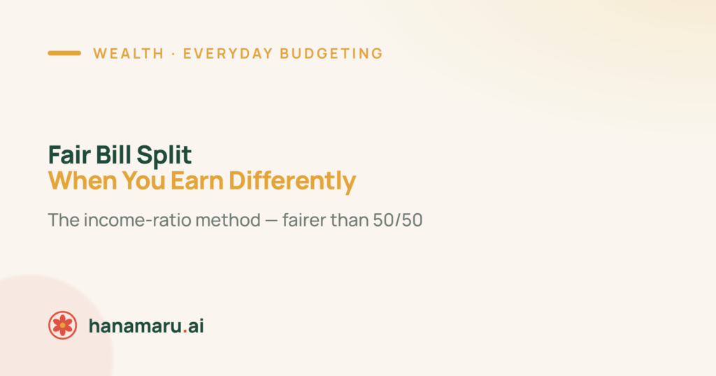 A simple method to split bills fairly when partners earn different amounts